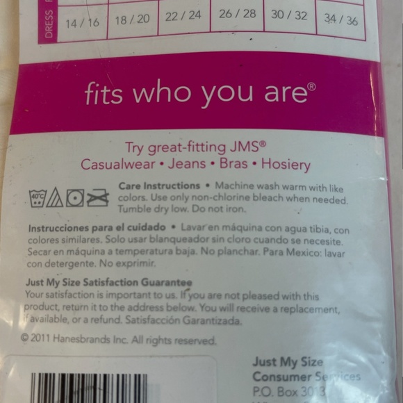 Just My Size by Hanes 5 Briefs White Plus Size 14 34/36 Cotton Panties Underwear - Picture 9 of 10